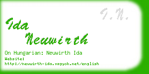 ida neuwirth business card